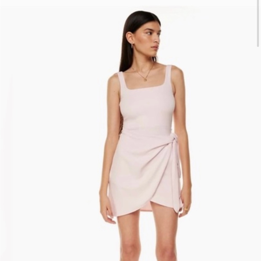Aritzia Wilfred Saturn Mini Dress Pink